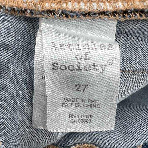Articles Of Society Skinny Distressed Rough Hem Jeans Size 27 Women’s - Picture 4 of 6